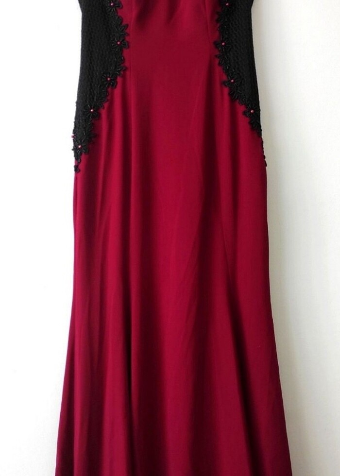 Bordo abiye - Görsel 3