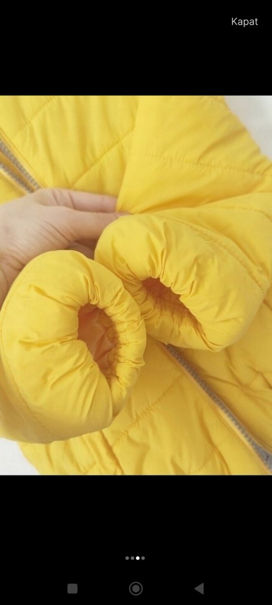 Sarı Kapüşonlu Erkek Çocuk Mont - Görsel 3