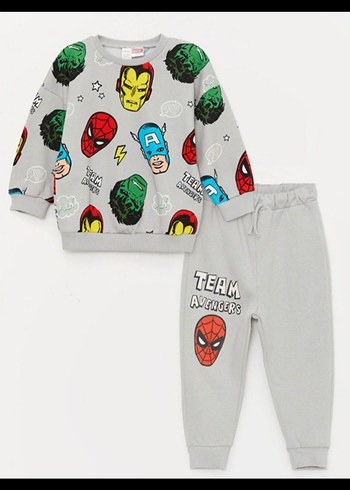 LCW Gri Avengers Baskılı Erkek Çocuk Eşofman Takımı - Görsel 2