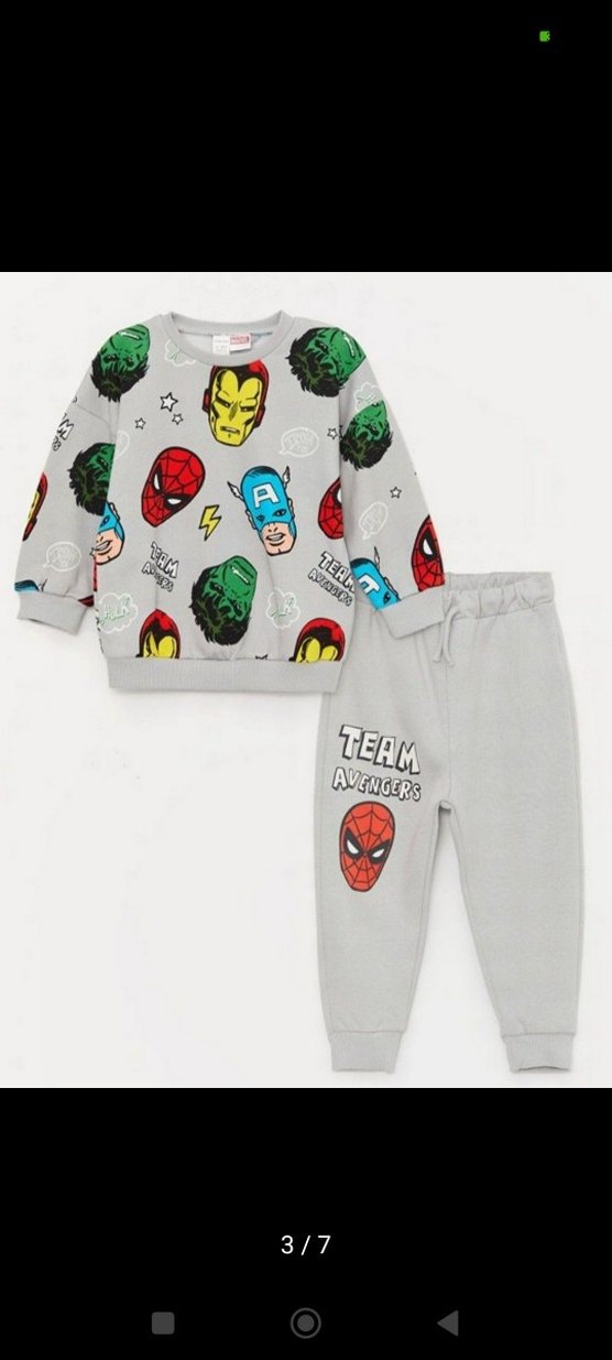 LCW Gri Avengers Baskılı Erkek Çocuk Eşofman Takımı - Görsel 2