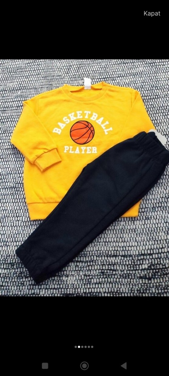 LCW Sarı Baskılı Uzun Kollu Bebek Takımı - Görsel 2