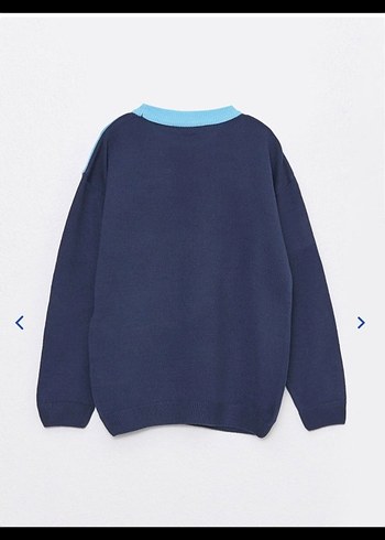 LCW Erkek Çocuk Mavi Dağ Desenli Kazak - Görsel 2