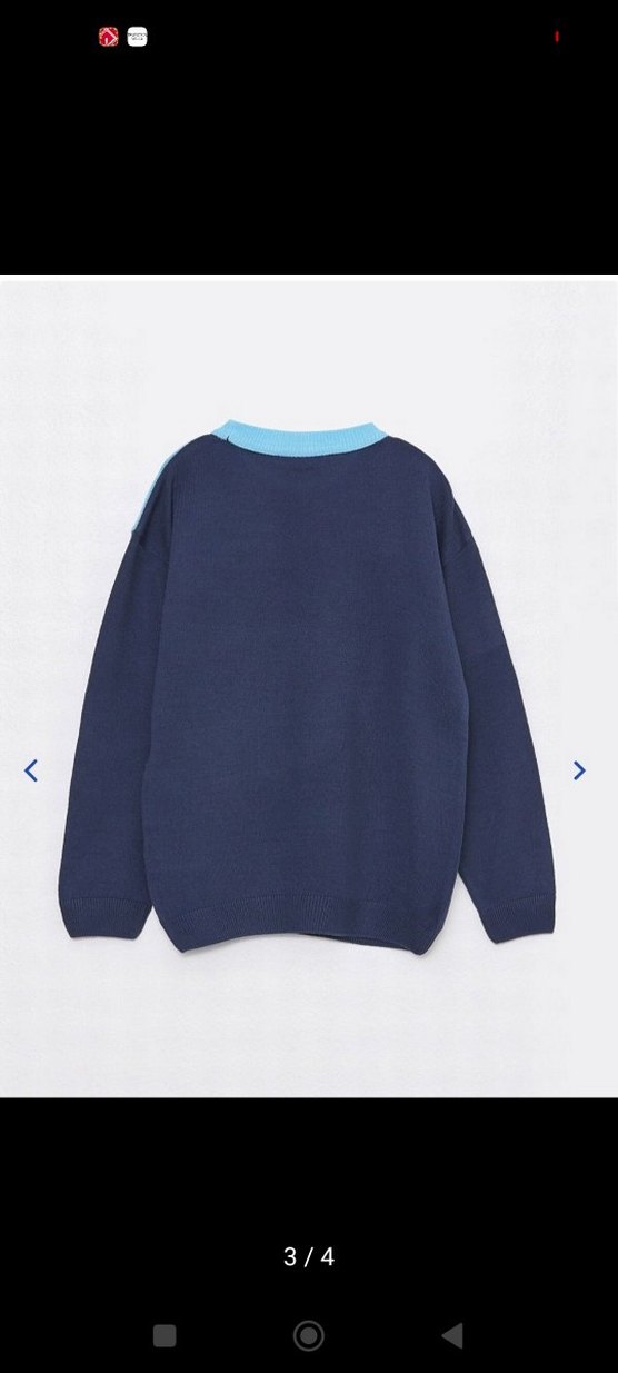 LCW Erkek Çocuk Mavi Dağ Desenli Kazak - Görsel 2