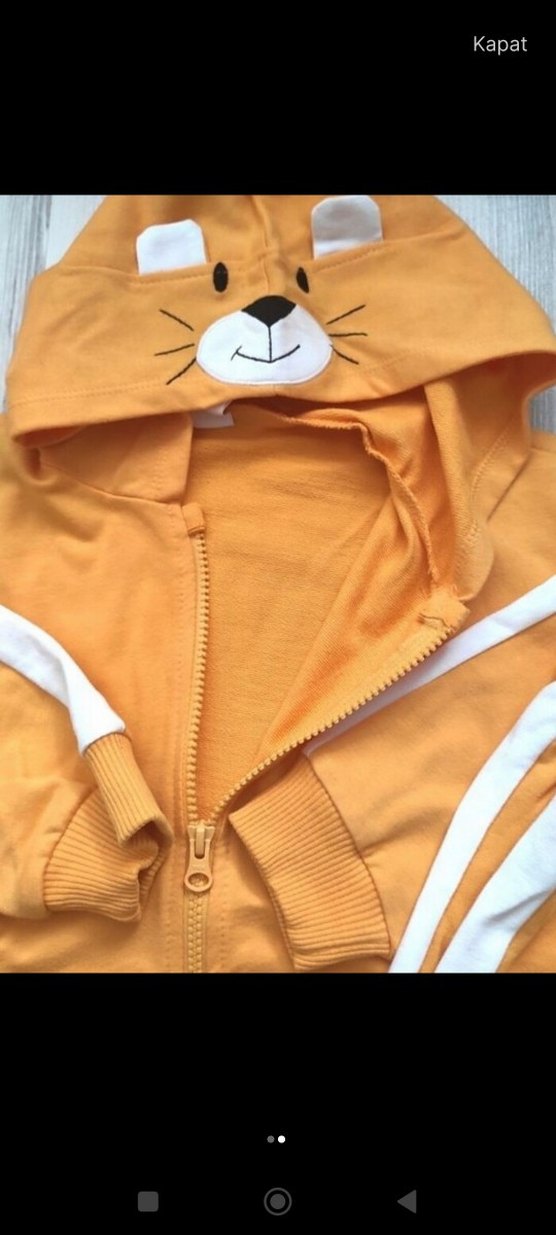 LCW Kapüşonlu Sarı Bebek Takımı - Görsel 2