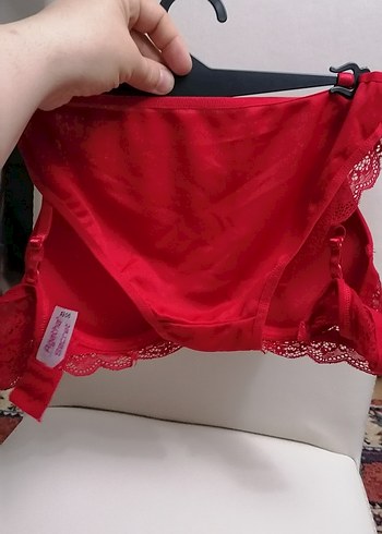 Kırmızı Dantelli Midi Sütyen takimi - Görsel 2