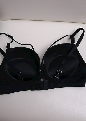 Siyah Minimalist Gotik Sütyen caprazli model 80 beden - Görsel 2