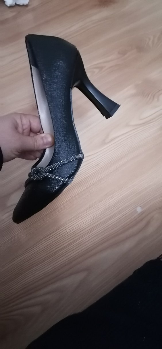 Klasik Siyah Yılan Desenli Stiletto Topuklu Ayakkabı - Görsel 3