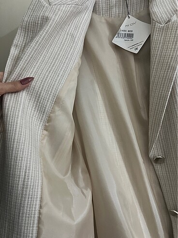 s Beden bej blazer ceket