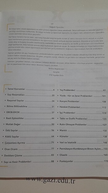 Beden f10 yayinlari TYT matematik full tekrar