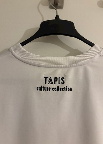 Beyaz İşlemeli Kısa Kollu Pamuklu Tişört - Görsel 4