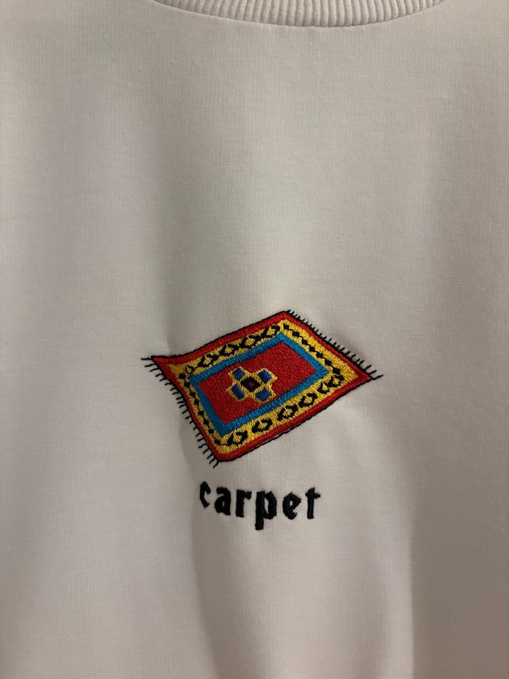 Beyaz İşlemeli Kısa Kollu Pamuklu Tişört - Görsel 2