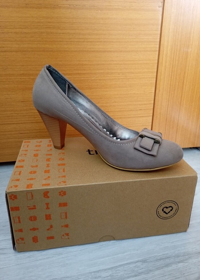 Şık Kahverengi Topuklu Ayakkabı 39 Numara - Görsel 3