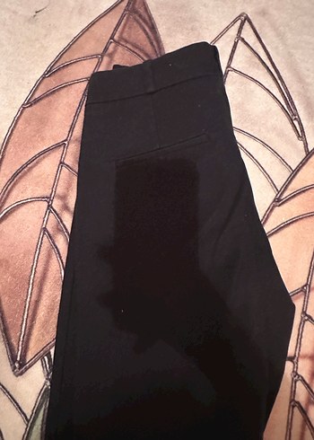 Mango- Kadın  Siyah Kumaş Kemerli Ofis Pantolonu - Görsel 11