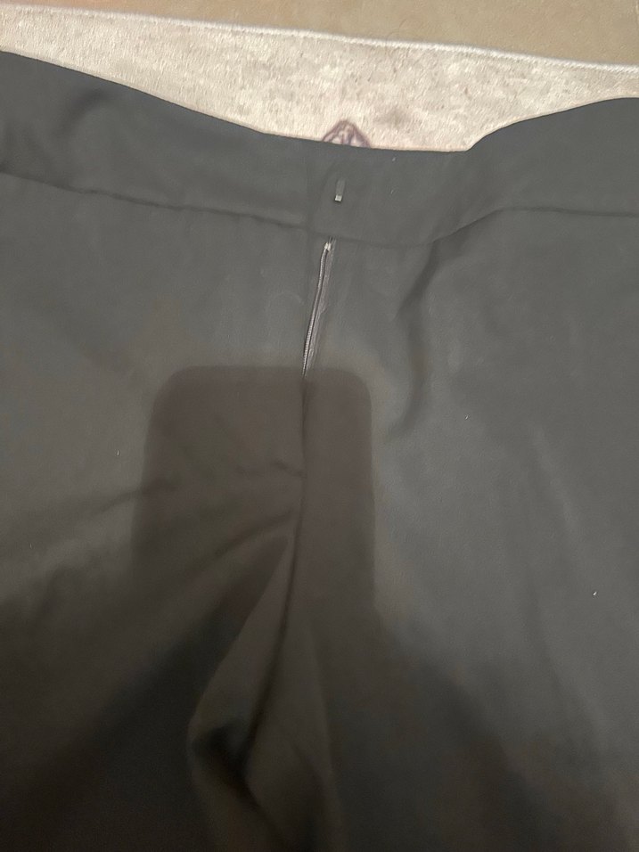 Mango- Kadın  Siyah Kumaş Kemerli Ofis Pantolonu - Görsel 2