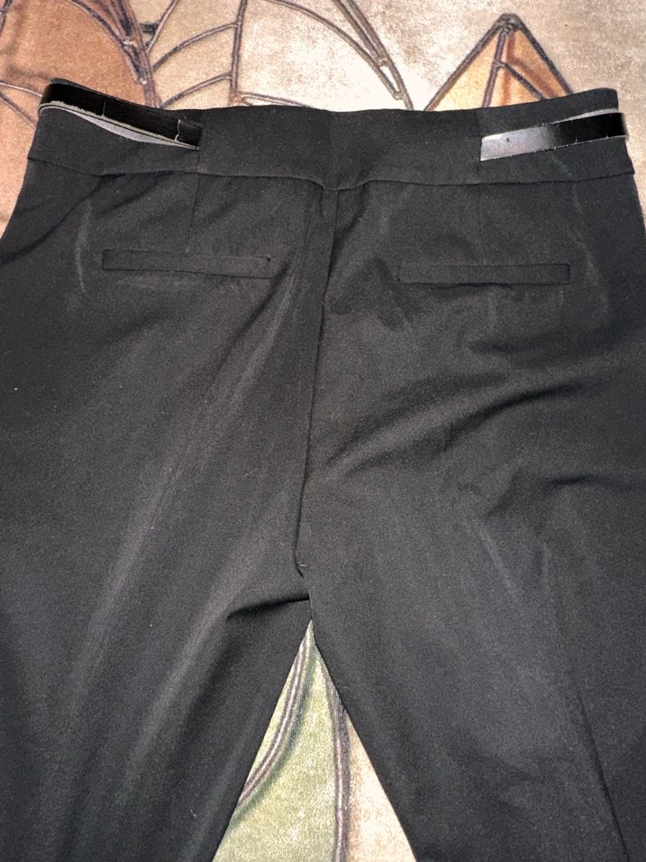 Mango- Kadın  Siyah Kumaş Kemerli Ofis Pantolonu - Görsel 5