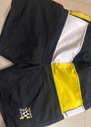 Erkek Sarı Siyah Mini Şort Deniz - Görsel 4
