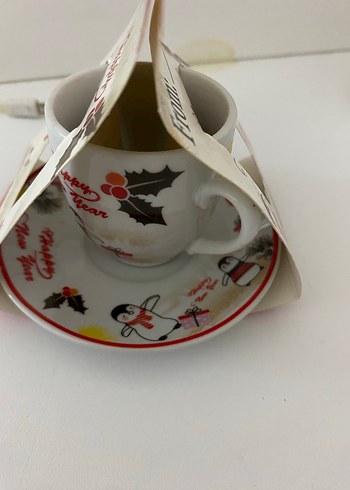 Renkli Mutlu Yıllar Temalı Kupa kahve fincanı - Görsel 3