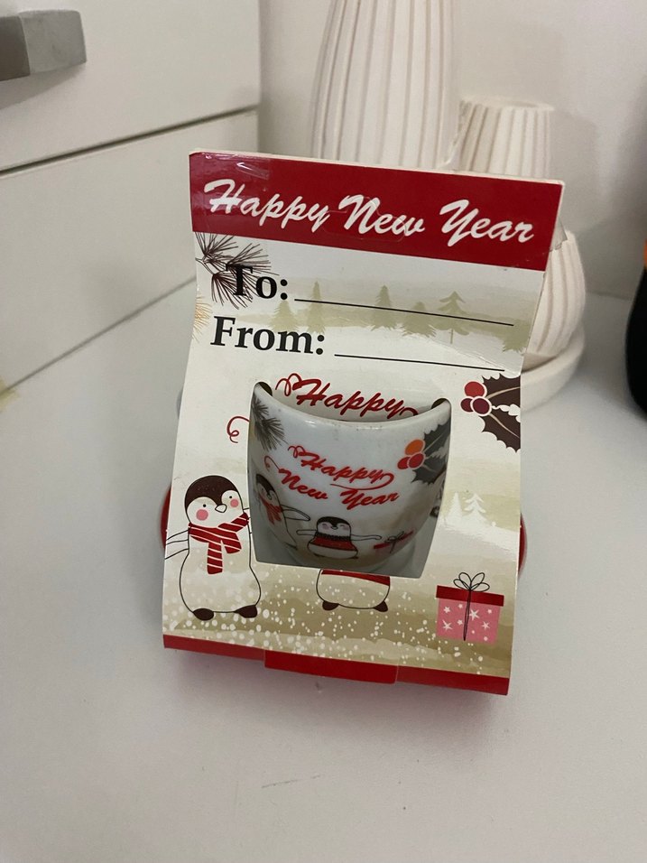 Renkli Mutlu Yıllar Temalı Kupa kahve fincanı - Görsel 2