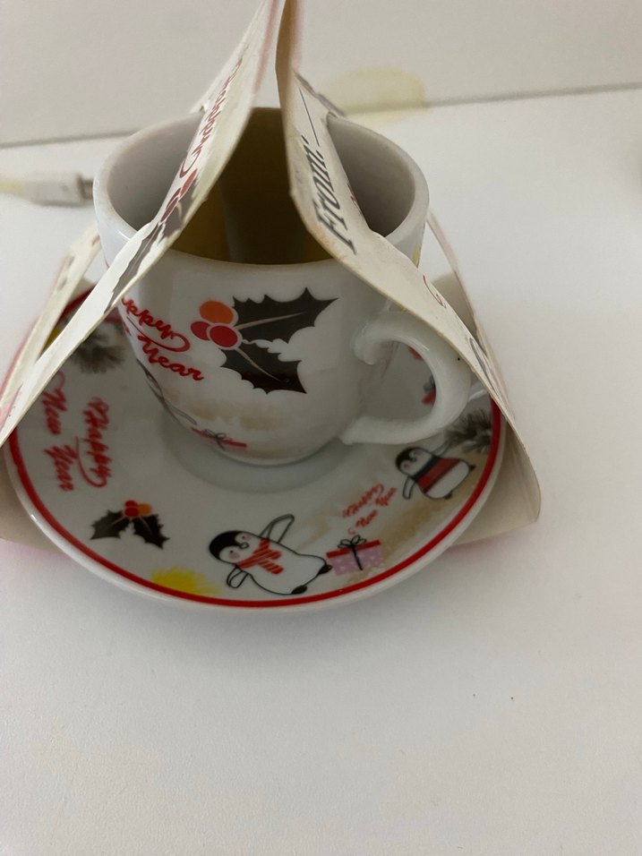 Renkli Mutlu Yıllar Temalı Kupa kahve fincanı - Görsel 3