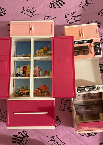 Pembe Mutfak Oyuncak Seti ve temizlik seti - Görsel 2