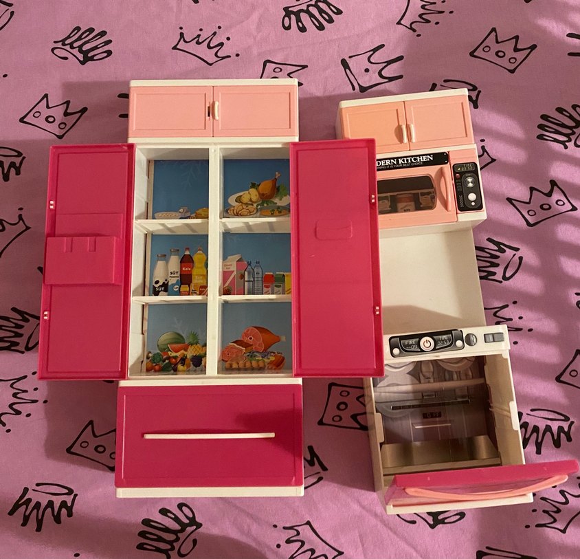 Pembe Mutfak Oyuncak Seti ve temizlik seti - Görsel 2