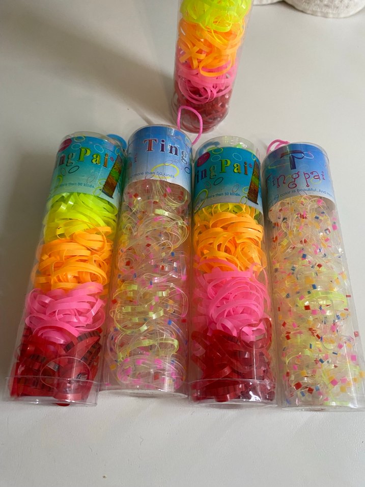 Renkli Tie-Dye Elastik Saç lastik toka - Görsel 2