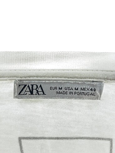 m Beden beyaz Renk Zara T-shirt %70 İndirimli.