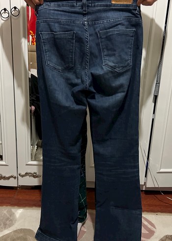 Kadın Bol Kesim Midi Boy Kot Pantolon - Görsel 2