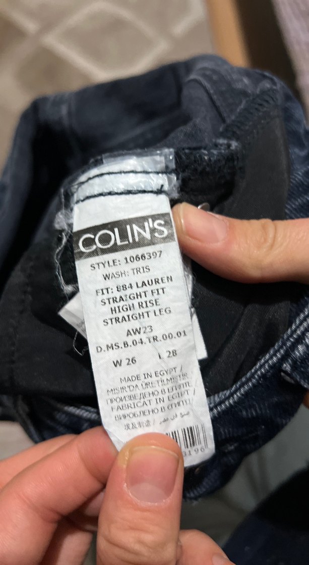 Kadın Gri Kemerli Geniş Kesim Midi Kot Pantolon - Görsel 3