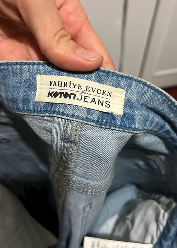 Kadın Gri Mavi Normal Boy Kot Pantolon - Görsel 2