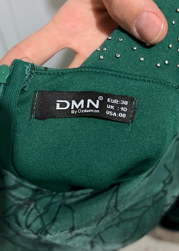 Yeşil V Yaka Uzun Drapeli Abiye Elbise - Görsel 2