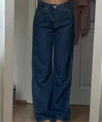 34 Beden mavi Renk wide leg jean