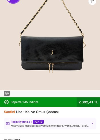 SANTİNİ LİOR KOL VE OMUZ ÇANTASI - Görsel 5
