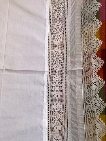220*97 cm dantel işlemeli vintage örtü