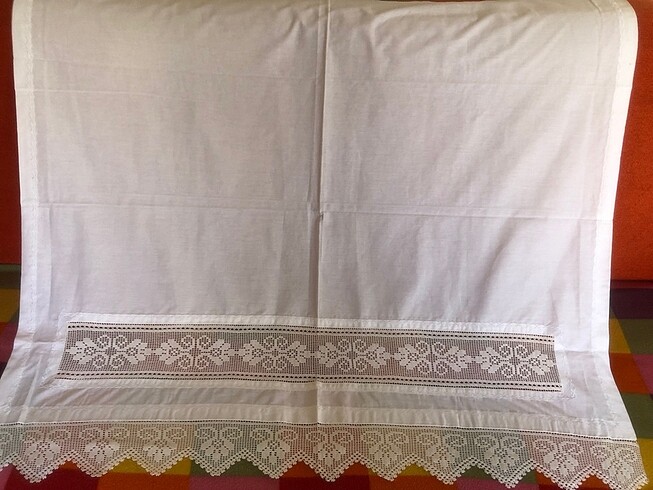  Beden Dantel işlemeli çok amaçlı örtü 98-108cm