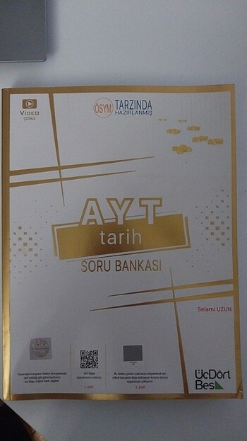 ÜçDörtBeş yayınları Ayt Tarih Soru Bankası