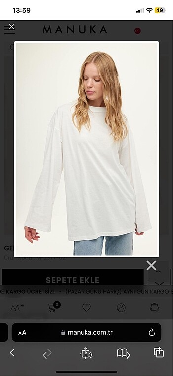 Manuka uzun tshirt