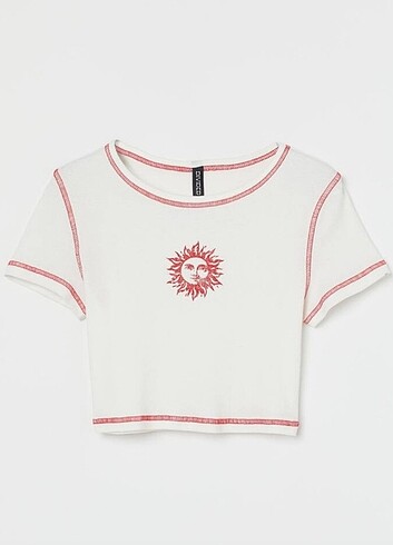 H&M crop tişört 