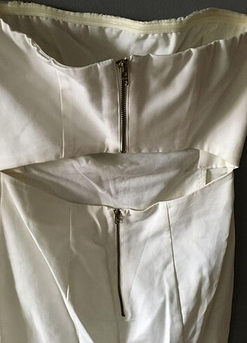 40 Beden beyaz Renk H&M straplez elbise