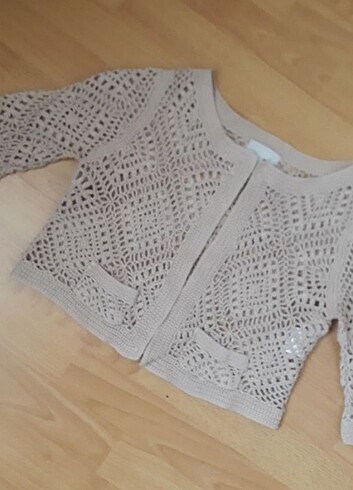 m Beden camel Renk Twist dantel ceket