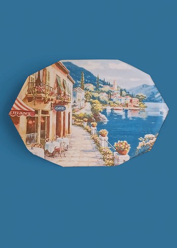 Diğer Pastel Renkli Mavi Manzara ve Figürlü Tablolar