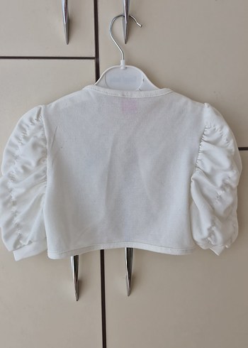 Kız Çocuk Beyaz Düğmeli Bolero - Görsel 2