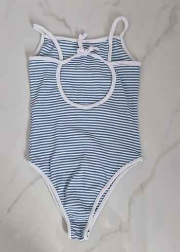 Mavi Çizgili Askılı Body - Görsel 3