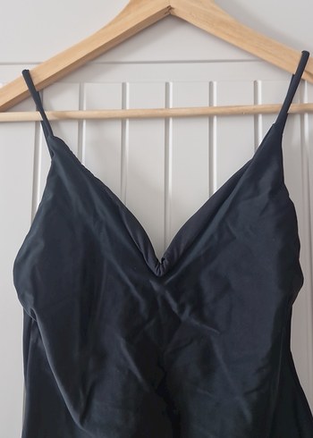 Siyah İnce Askılı Kadın Mayo - Görsel 4