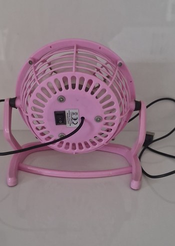 USB Girişli Pembe Masaüstü Vantilatör - Görsel 2