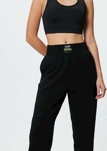 Siyah Rahat Kesim Kadın Eşofman Altı - Görsel 2