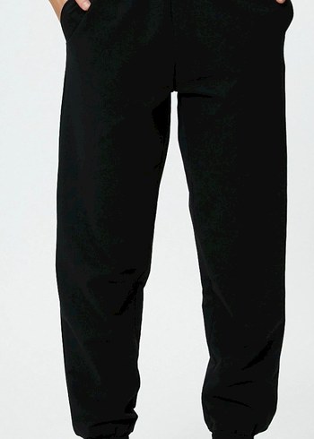 Siyah Rahat Kesim Kadın Eşofman Altı - Görsel 3