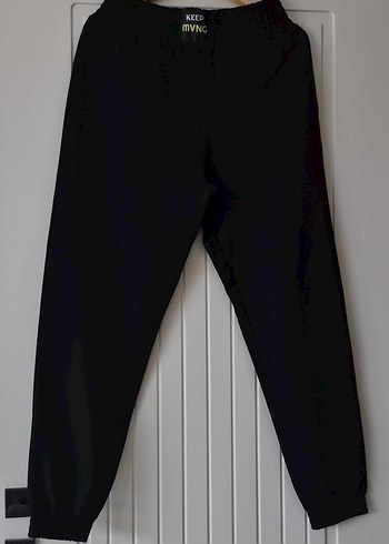 Siyah Rahat Kesim Kadın Eşofman Altı - Görsel 5