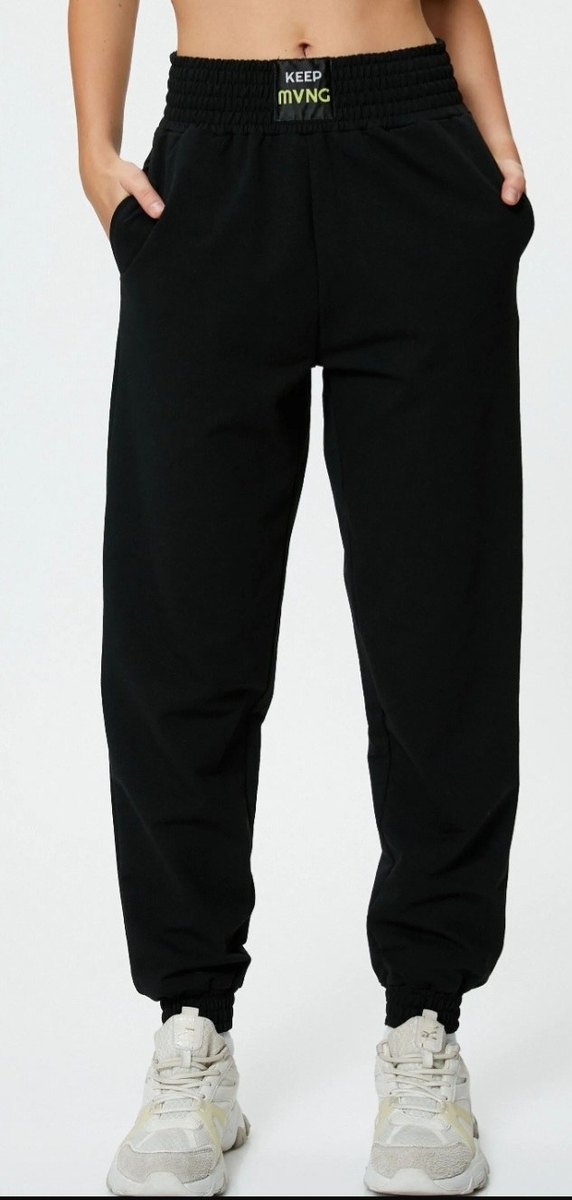 Siyah Rahat Kesim Kadın Eşofman Altı - Görsel 3