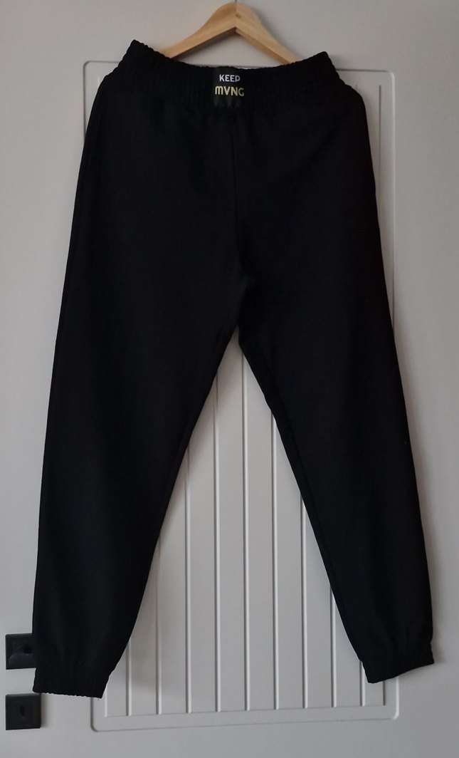 Siyah Rahat Kesim Kadın Eşofman Altı - Görsel 5